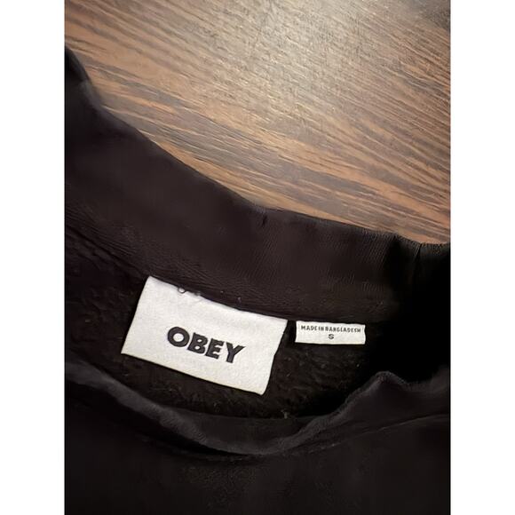 OBEY SWEATSHIRT “THE JOKES ON YOU” Y2K SKATER MENS SZ S - Picture 3 of 8